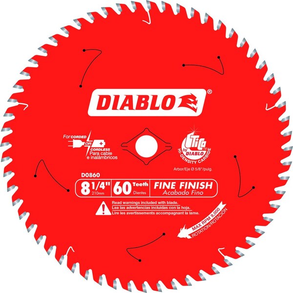 Saw Blade, 60-Tooth Fine Finish Saw Blad