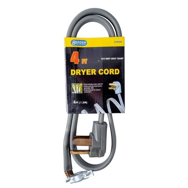 Appliance Power Cord 4FT.3-Wire Clothes