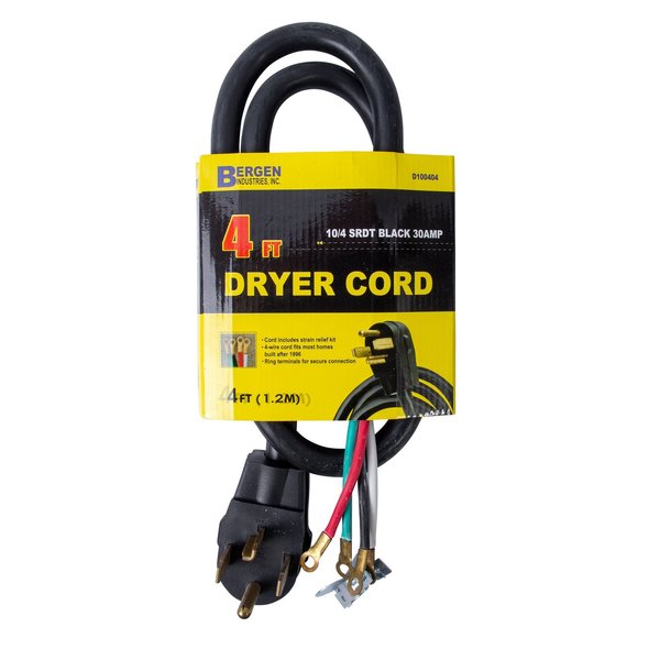 Appliance Power Cord 4FT.4-Wire Clothes