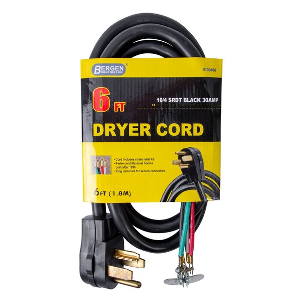 Appliance Power Cord 6FT.4-Wire Clothes