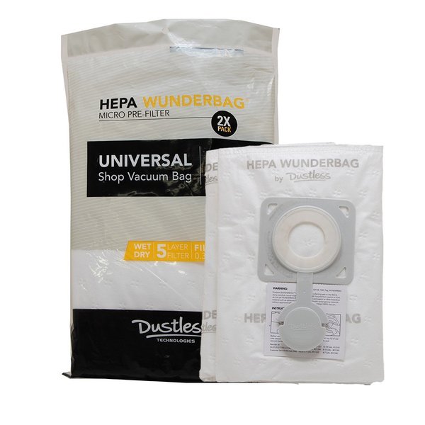 Universal Wet/Dry Vac HEP, 12-18 gal, PK2