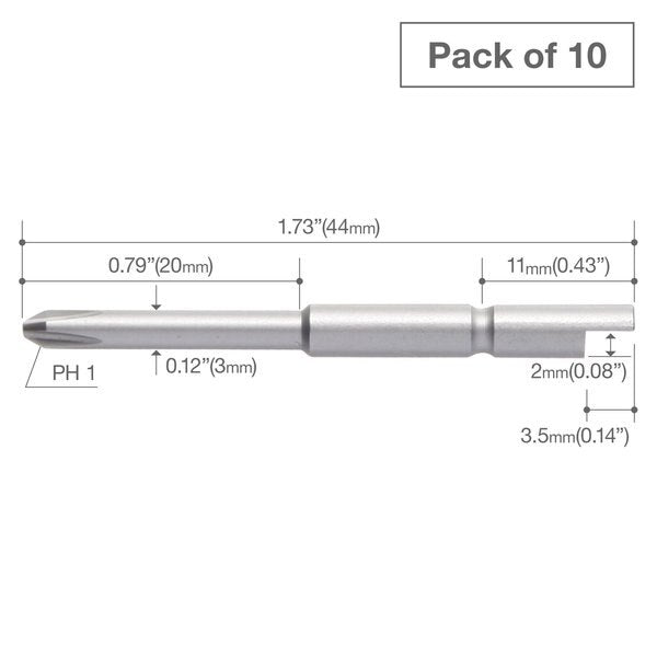 Precision Bit Halfmoon-Shank 4mm, PK10