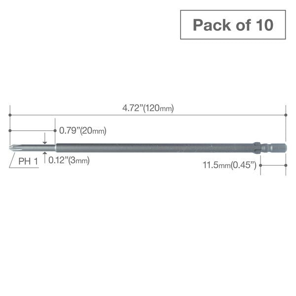 Precision Bit Wing-Shank 4mm, +1x3, PK10