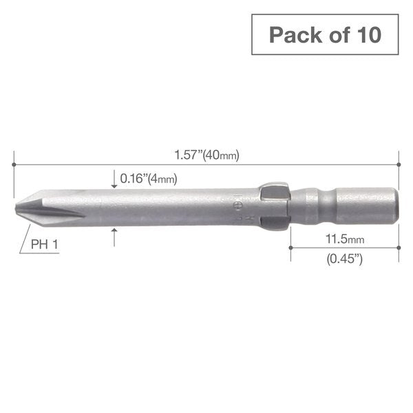 Precision Bit Wing-Shank 4mm, +1x4, PK10