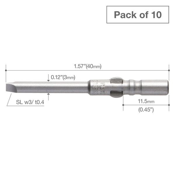 Precision Bit Wing-Shank 4mm, -3x(, PK10