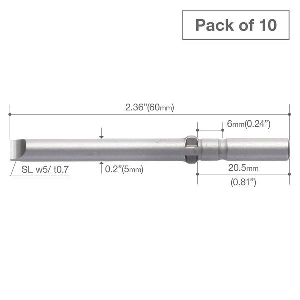 Precision Bit Wing-Shank 5mm, -5x(, PK10