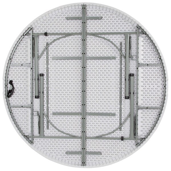 Round Wh 72Rnd Plastic Bi-Fold Table, 71
