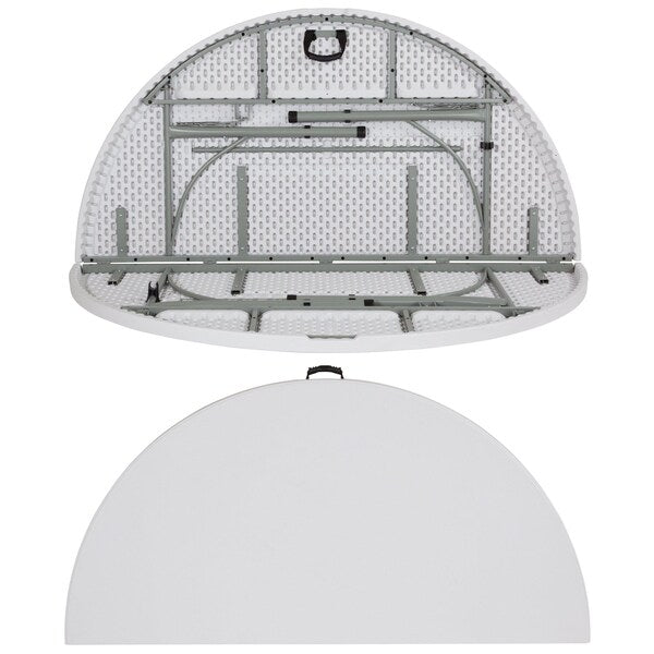 Round Wh 72Rnd Plastic Bi-Fold Table, 71