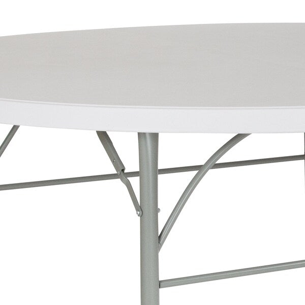 Round Wh 72Rnd Plastic Bi-Fold Table, 71