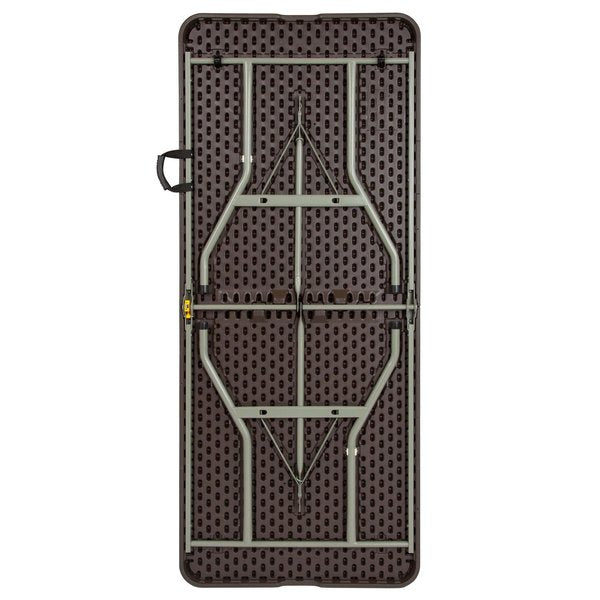 Rectangle Rattan Folding Table, Plastic, Brn, 29x71