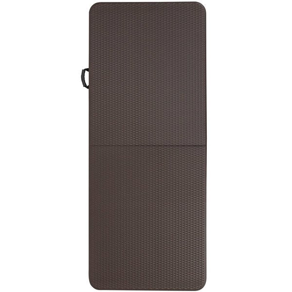 Rectangle Rattan Folding Table, Plastic, Brn, 29x71