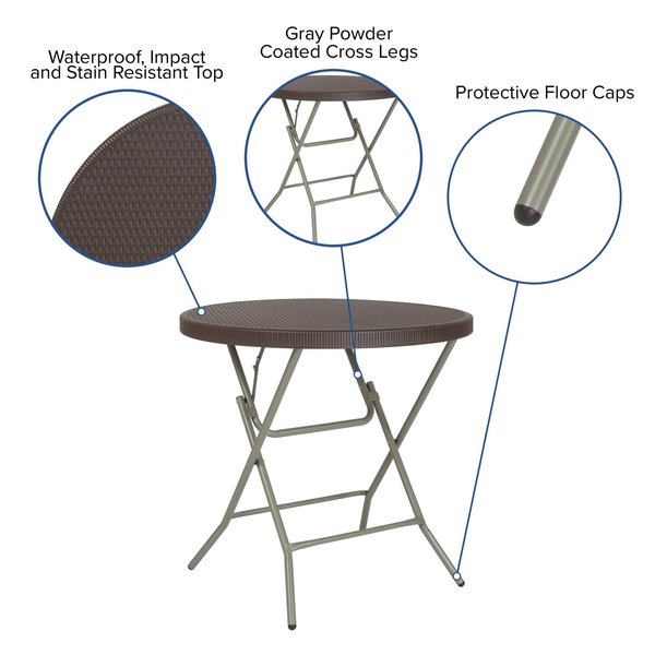 Round Folding Table, 31.5