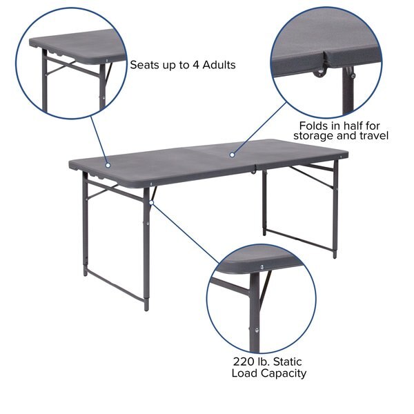 Rectangle Folding Table, 23.5