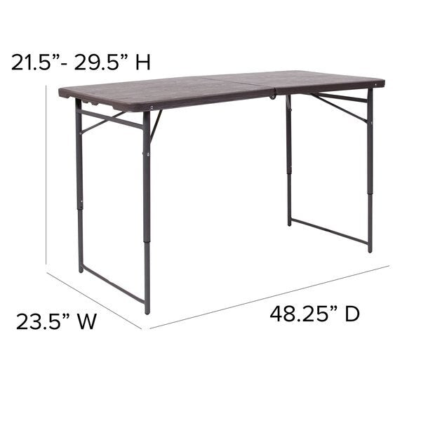 Rectangle Plastic Table, 23.5''W x 48.25''L, 23.5
