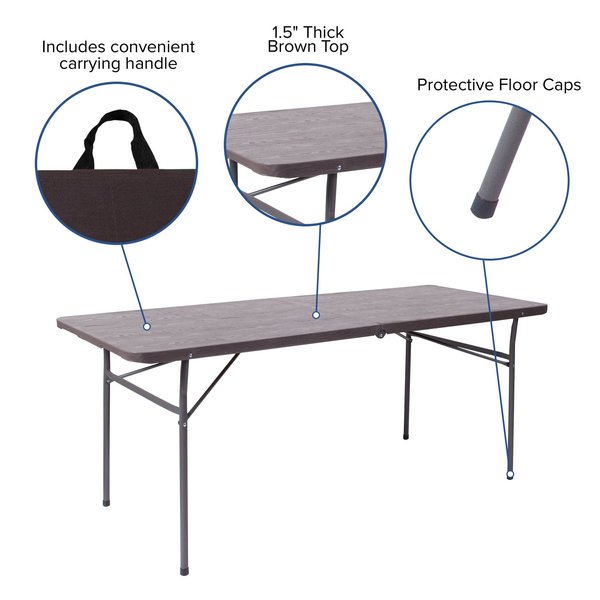 Rectangle Folding Table, 30