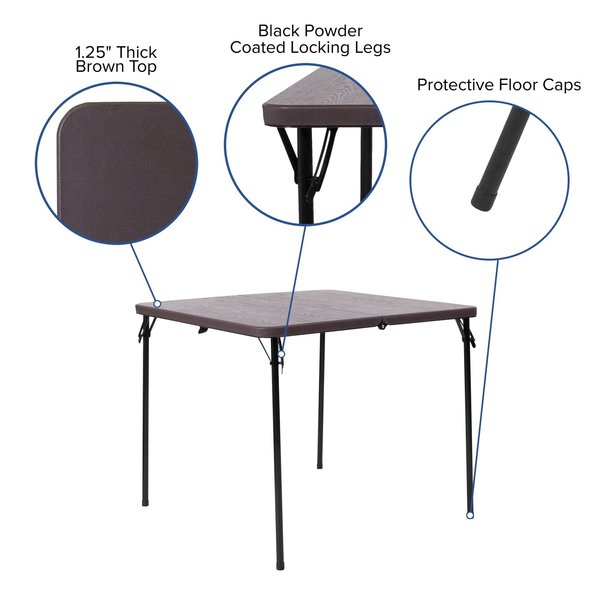 Square Folding Table, 34