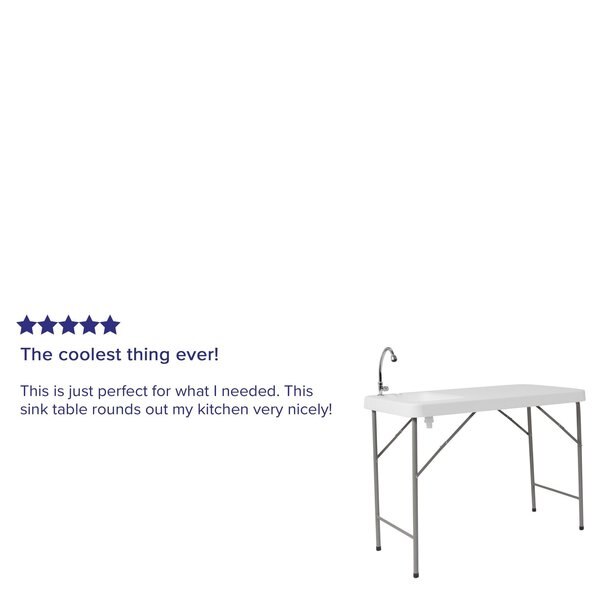 Rectangle Folding Table w/Sink, 23