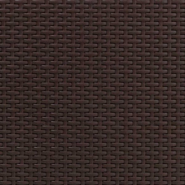 Chocolate Rattan Sofa w/All-Weather Beige Cushions