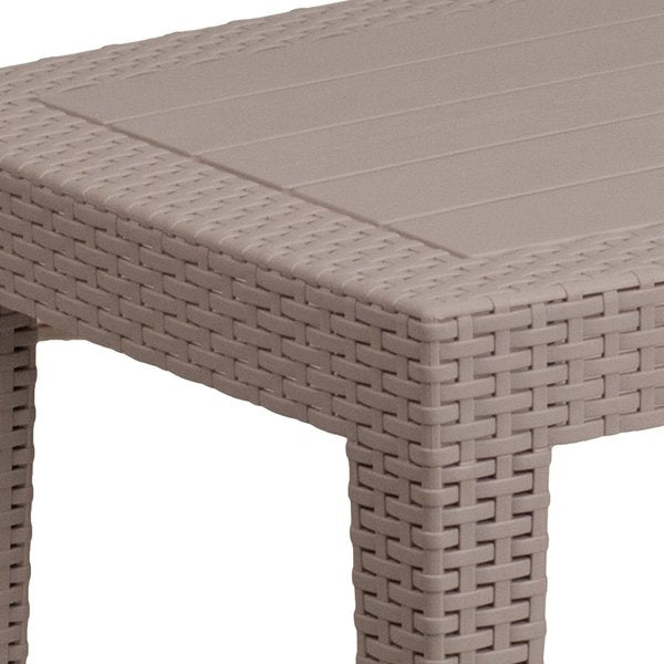 Rectangle Coffee Table, 27.75 W, 19.75 L, 15 H, Resin Top, Light Gray