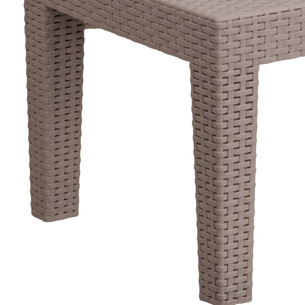 Rectangle Coffee Table, 27.75 W, 19.75 L, 15 H, Resin Top, Light Gray