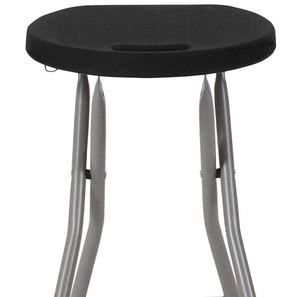 Foldable Stool, Black, Plastc