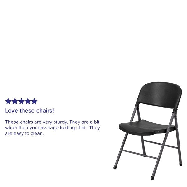 Black Plastic Folding Chair