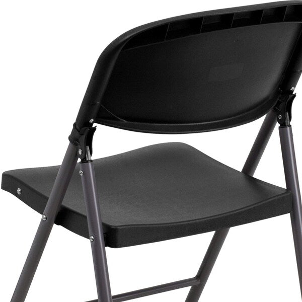 Black Plastic Folding Chair