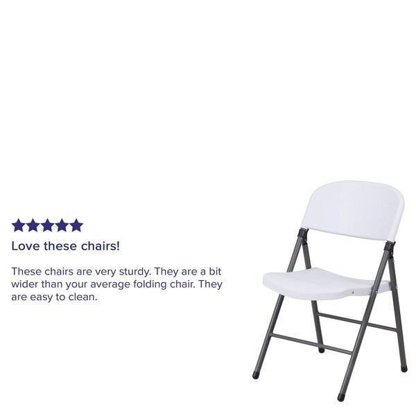 White Plastic Folding Chair