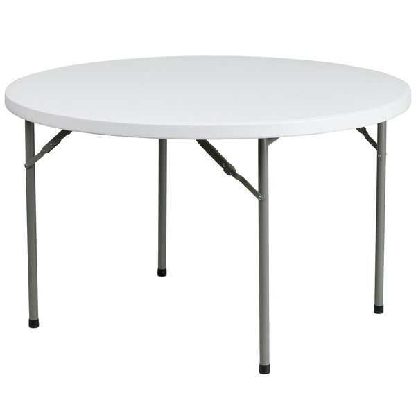 Round Wh 48Rnd Plastic Fold Table, 48