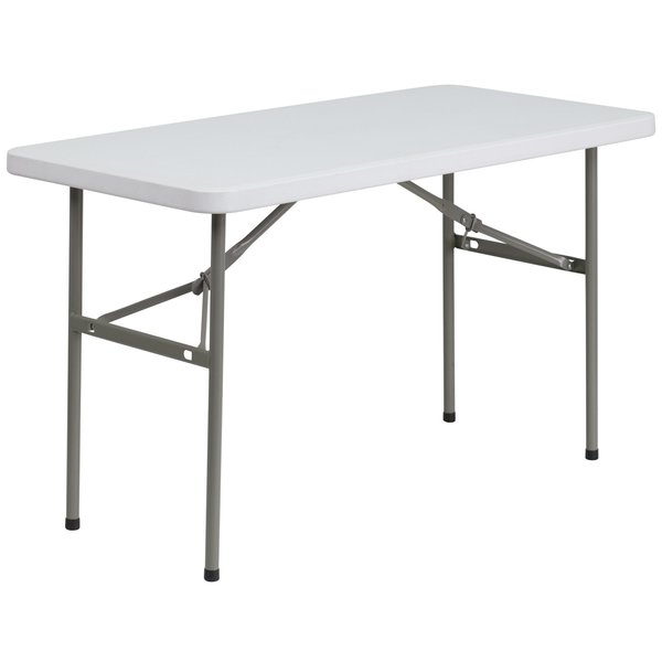 Rectangle Wh 24X48 Plastic Fold Table, 24