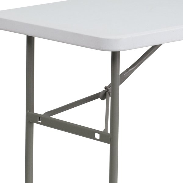 Rectangle Wh 24X48 Plastic Fold Table, 24