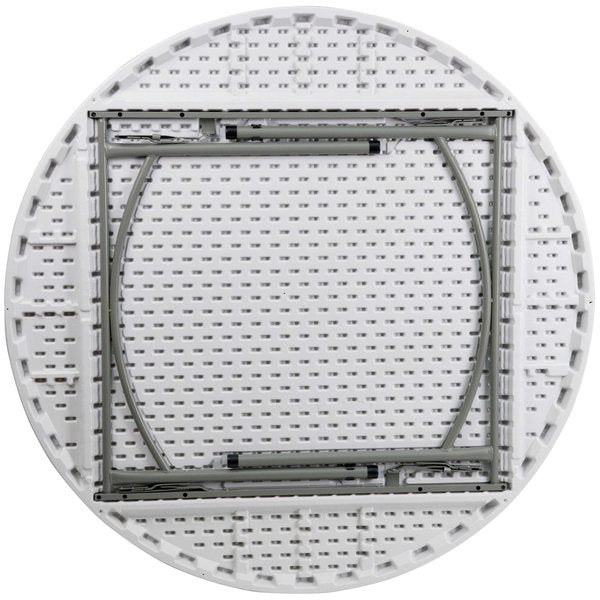 Round Wh 60Rnd Plastic Fold Table, 59.75