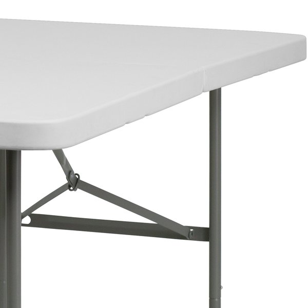 Rectangle Wh 30X60 Plastic Bi-Fold Table, 30