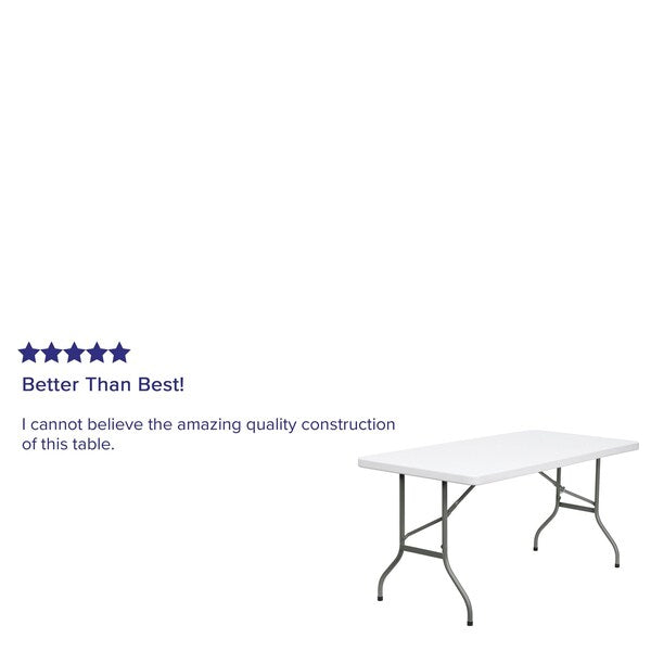 Rectangle Wh 30X60 Plastic Fold Table, 30