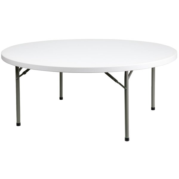 Round Wh 72Rnd Plastic Fold Table, 71