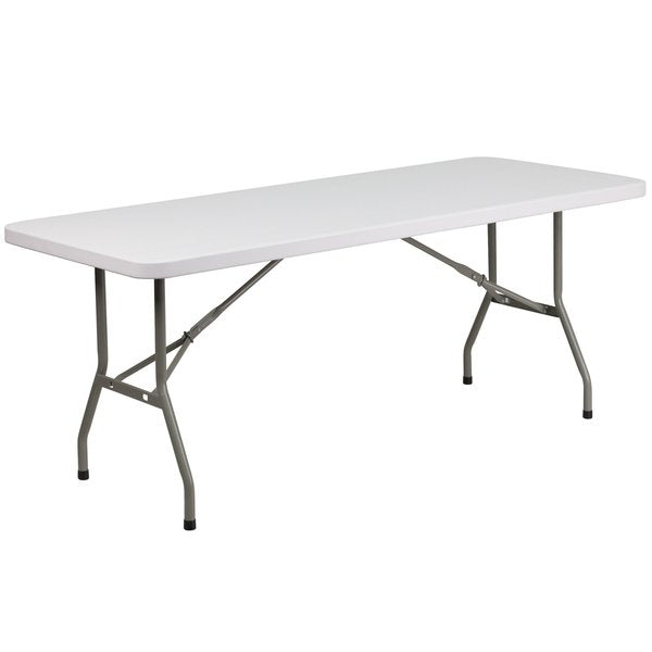 Rectangle Wh 30X72 Plastic Fold Table, 30