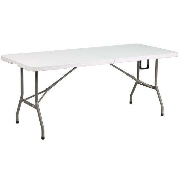 Rectangle Wh 30X72 Plastic Bi-Fold Table, 30