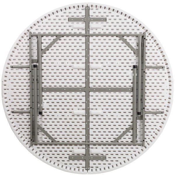 Round Wh 60Rnd Plastic Fold Table, 60.75