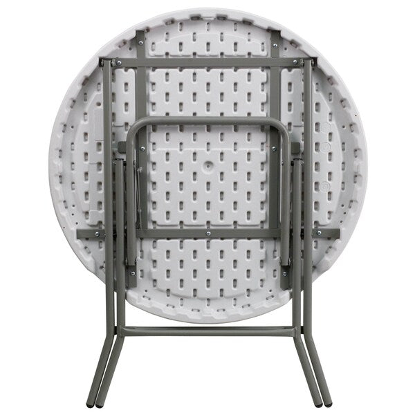 Round Wh 32Rnd Plastic Fold Table, 31.5