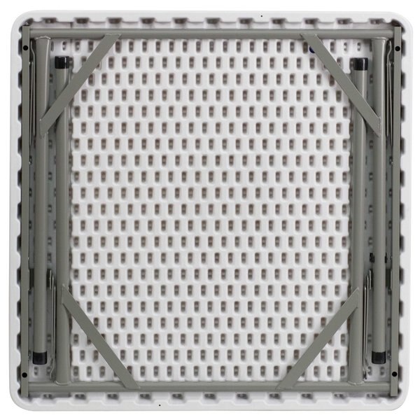Square Wh 34Sq Plastic Fold Table, 34.25