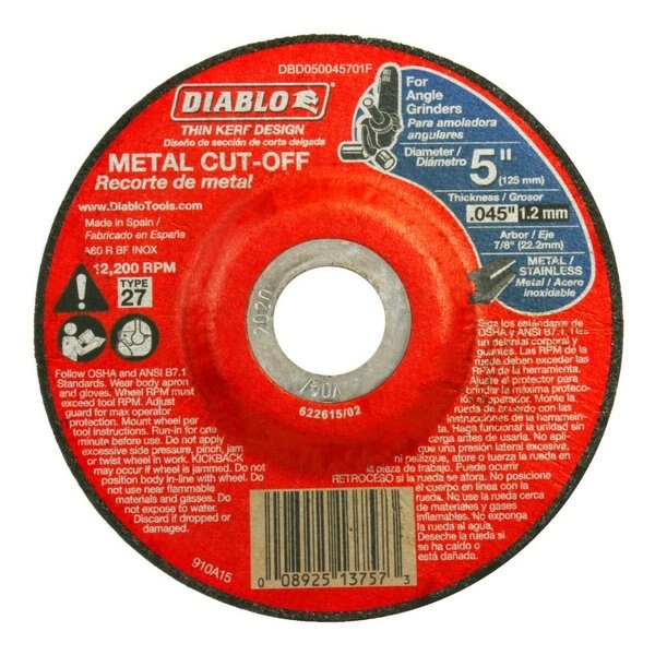Type 27 Metal Cut-Off Disc, 5