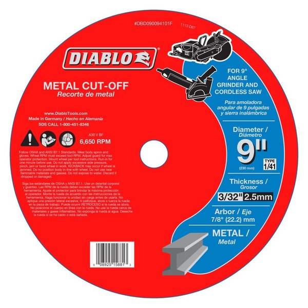 Metal Cut-Off Disc, 9