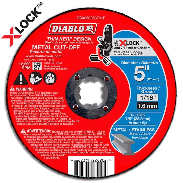 Metal Cut-Off Disc for X-Lock, Type 27