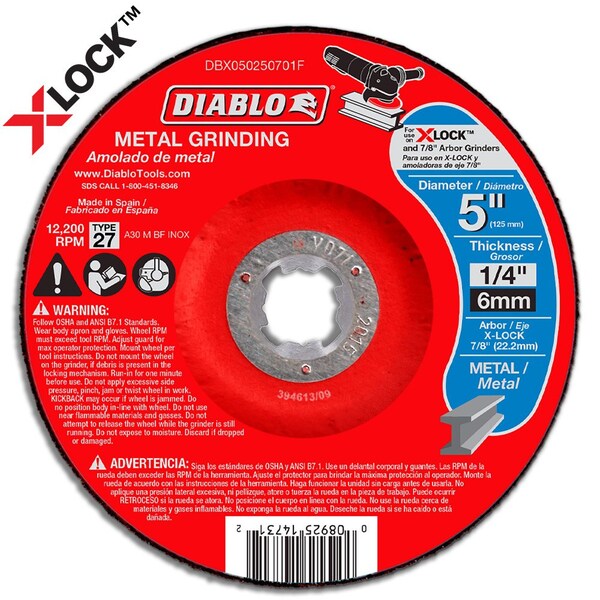 Type 27 Metal Grinding Disc for X-Lock a