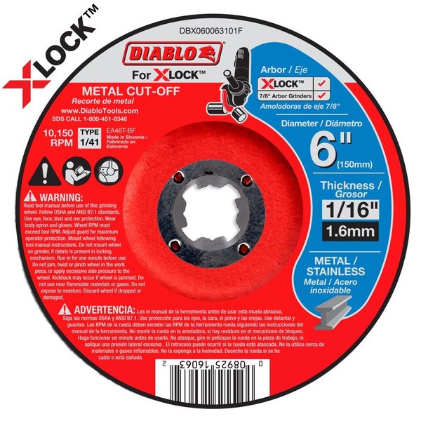Type 1/41 Metal Cut-Off Disc for X-Lock