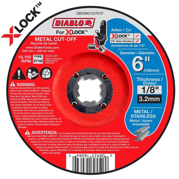 Type 27/42 Metal Cut-Off Disc for X-Lock