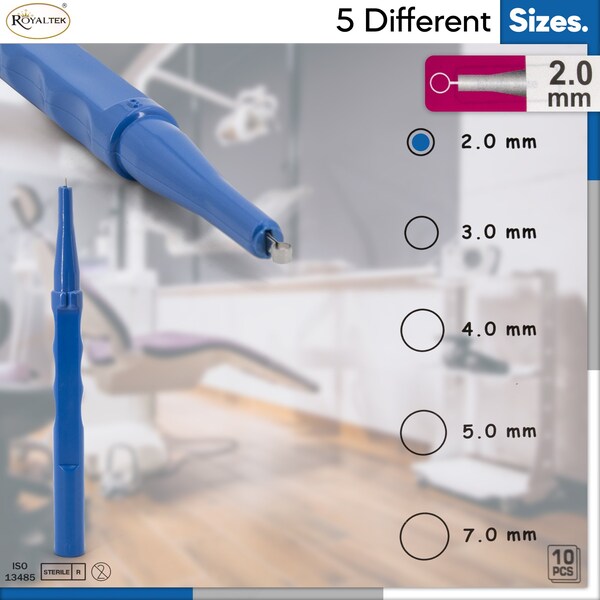 Dispsbl Dermal Curette, Sterile, 2mm, PK10