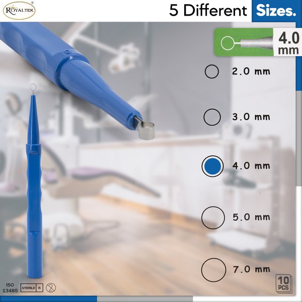 Dispsbl Dermal Curette, Sterile, 4mm, PK10
