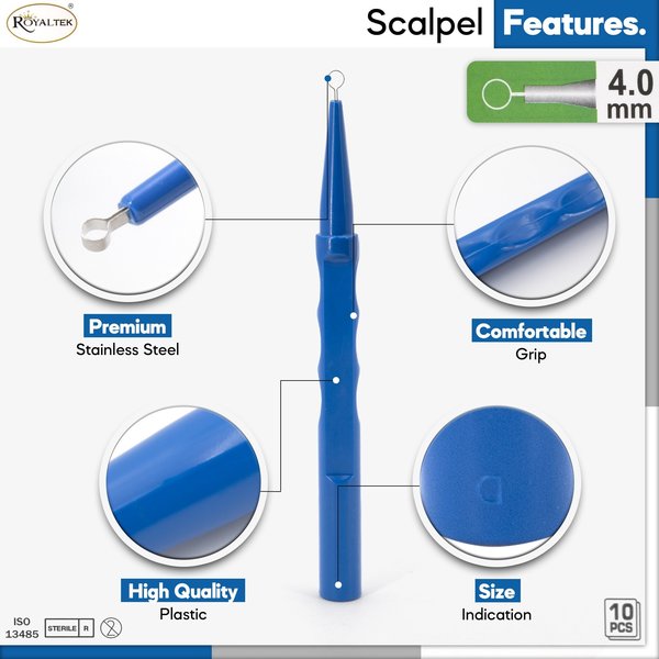 Dispsbl Dermal Curette, Sterile, 4mm, PK10