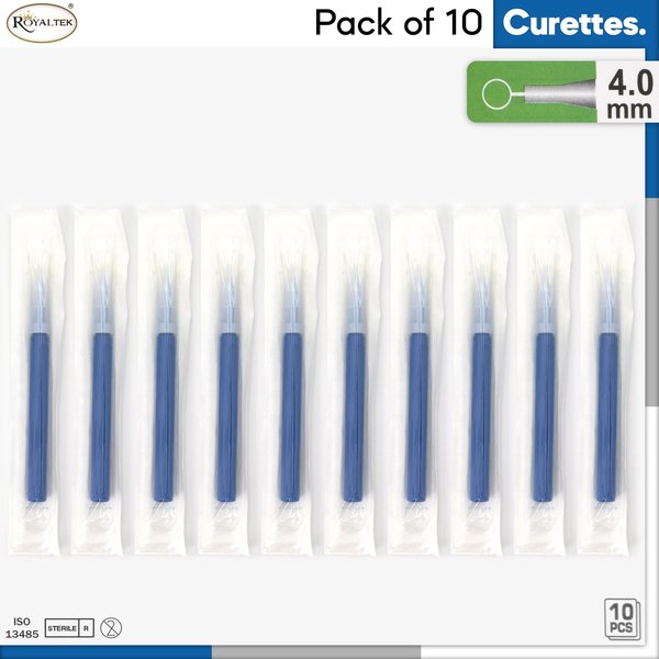 Dispsbl Dermal Curette, Sterile, 4mm, PK10